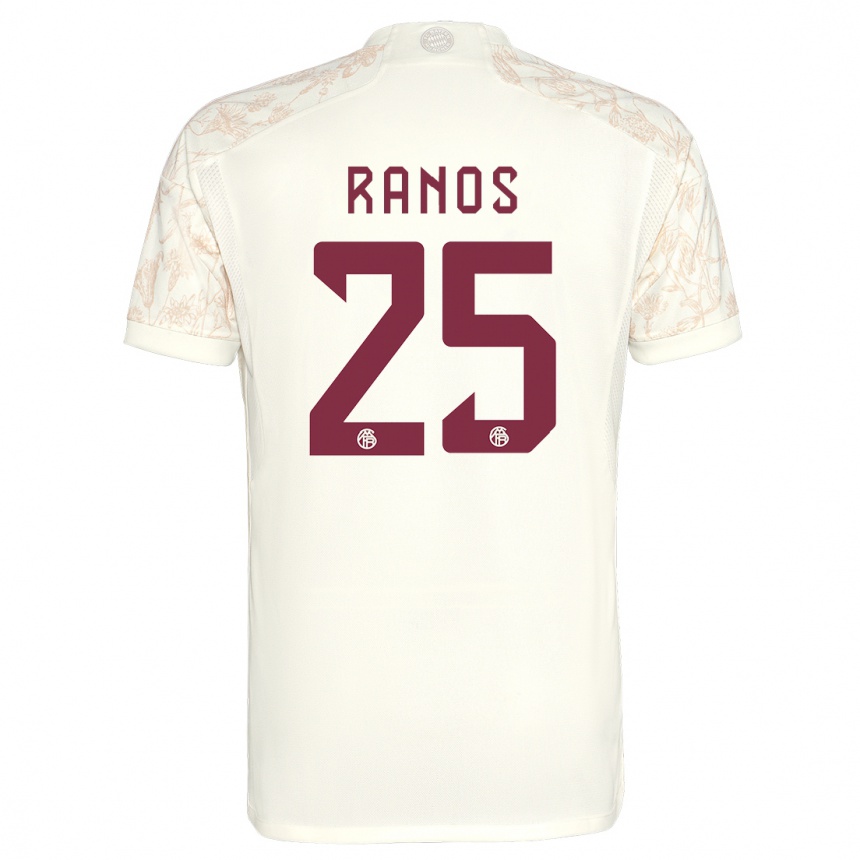 Kids  Grant-Leon Ranos #25 Off White Third Jersey 2023/24 T-Shirt Nz