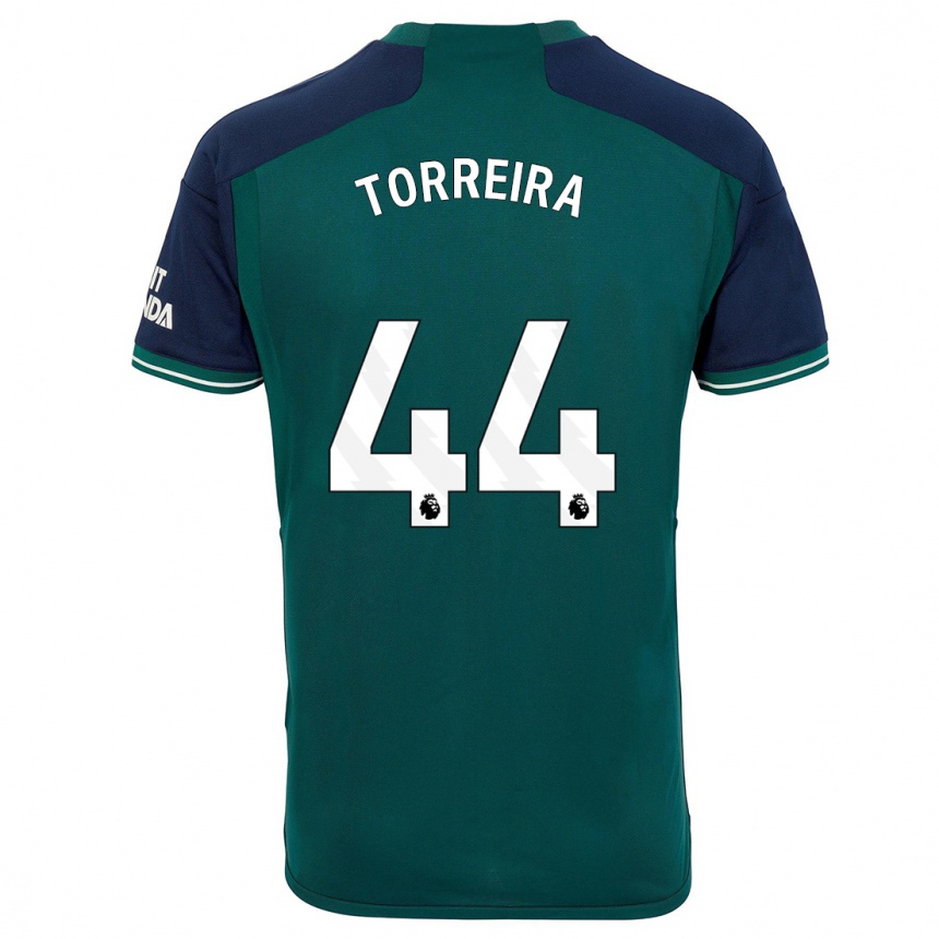 Men  Lucas Torreira #44 Green Third Jersey 2023/24 T-Shirt Nz