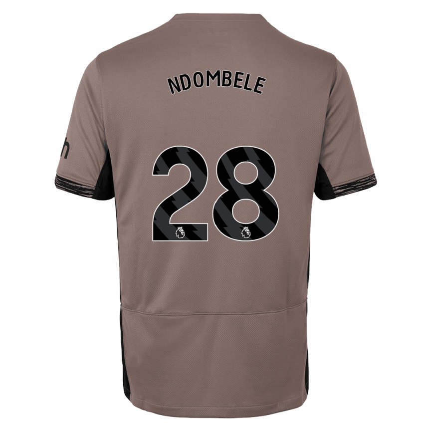 Men  Tanguy Ndombele #28 Dark Beige Third Jersey 2023/24 T-Shirt Nz