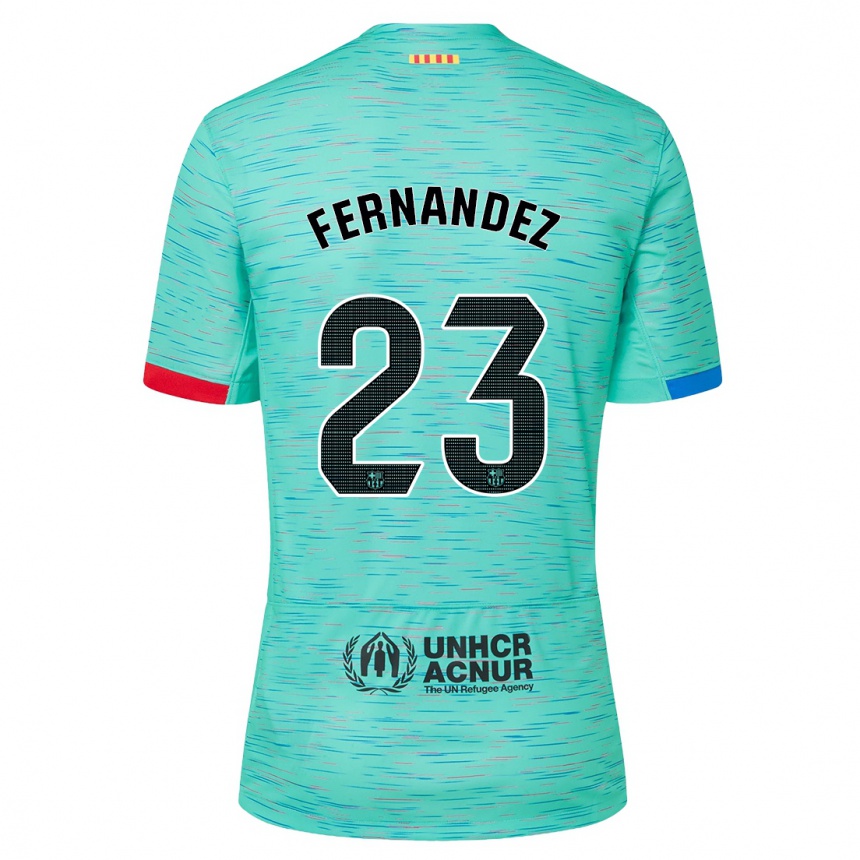 Men  Pelayo Fernandez #23 Light Aqua Third Jersey 2023/24 T-Shirt Nz