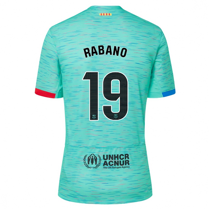 Men  Nuria Rabano #19 Light Aqua Third Jersey 2023/24 T-Shirt Nz