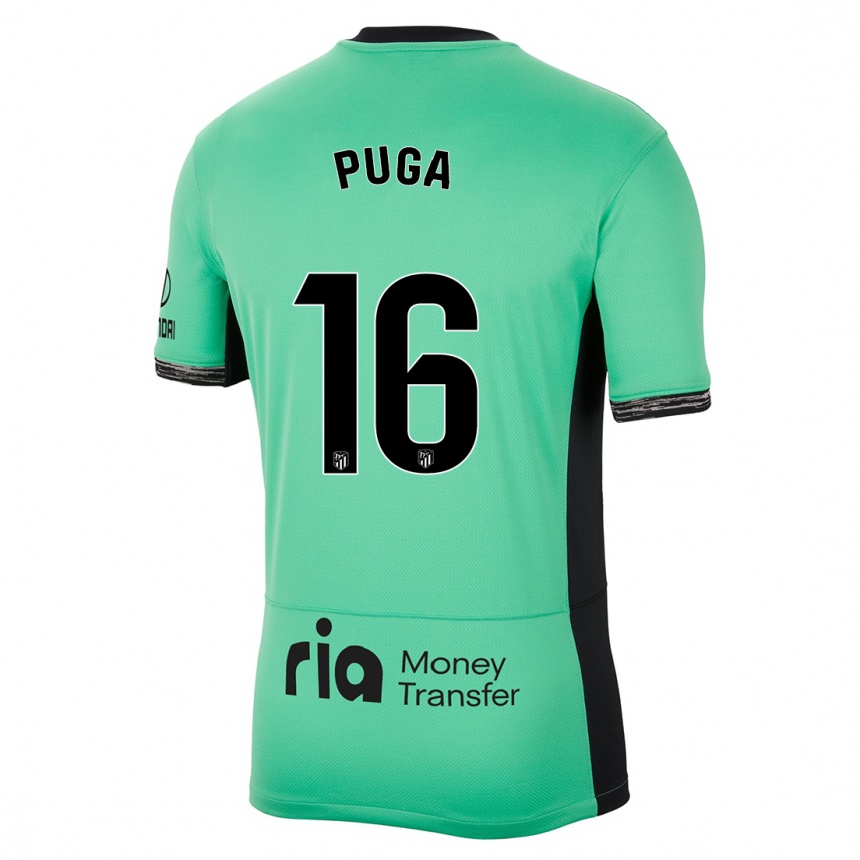 Men  Carlos Puga #16 Spring Green Third Jersey 2023/24 T-Shirt Nz