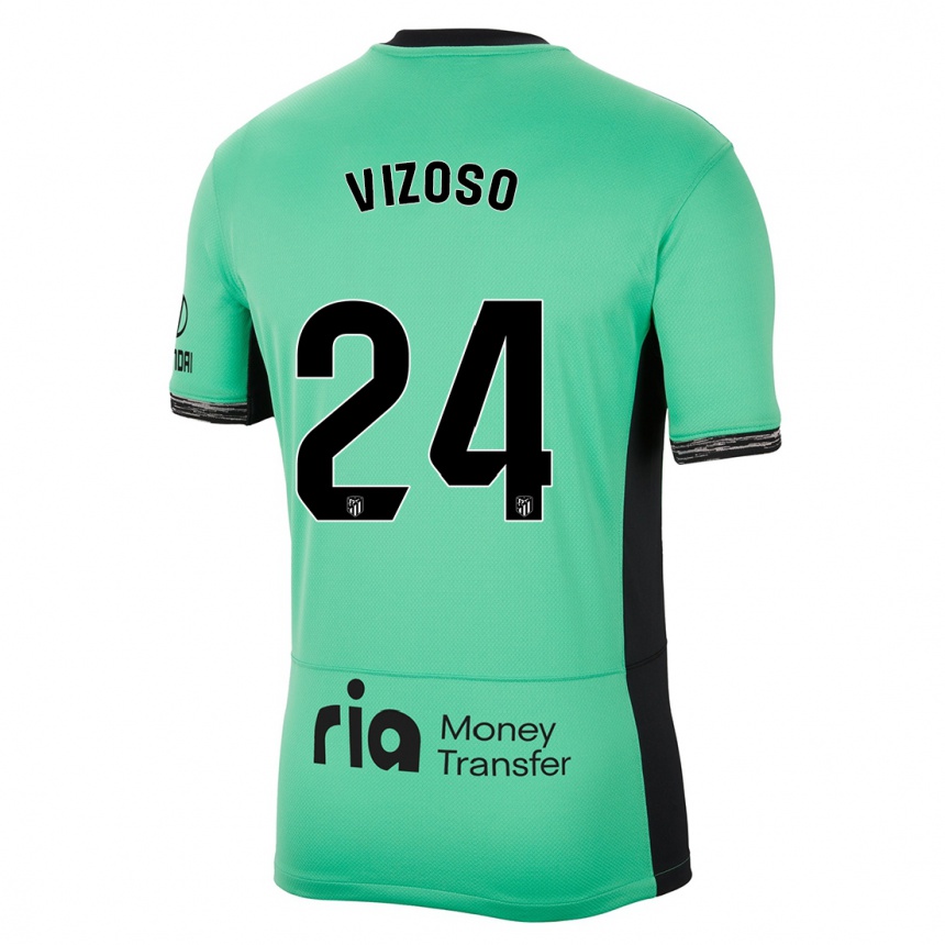 Men  Paula Vizoso #24 Spring Green Third Jersey 2023/24 T-Shirt Nz