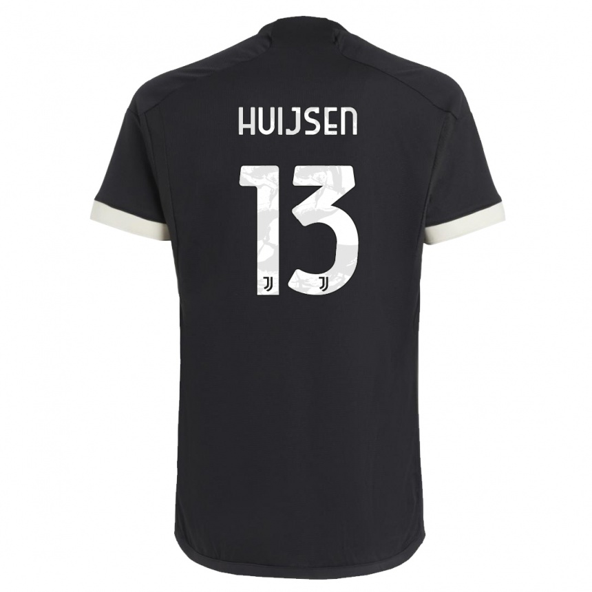 Men  Dean Huijsen #13 Black Third Jersey 2023/24 T-Shirt Nz