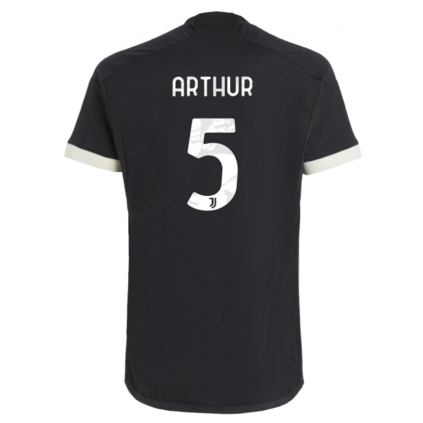 Men  Arthur #5 Black Third Jersey 2023/24 T-Shirt Nz