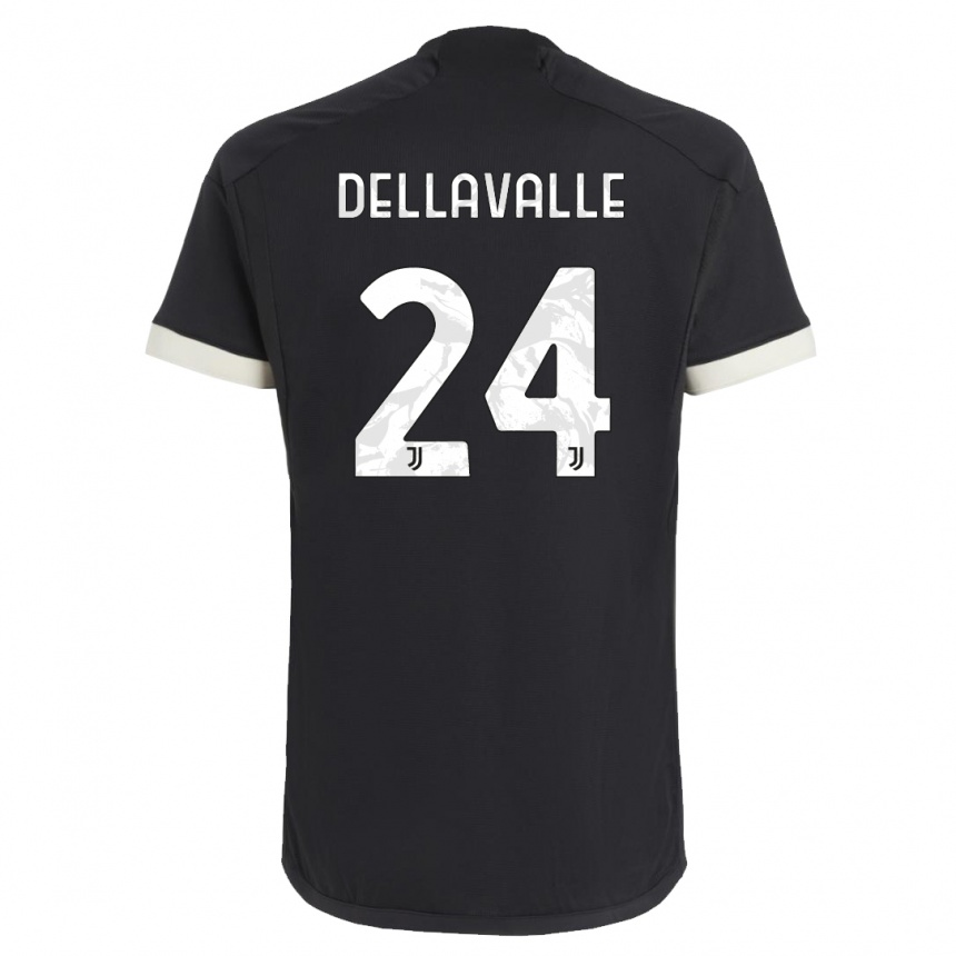 Men  Lorenzo Dellavalle #24 Black Third Jersey 2023/24 T-Shirt Nz