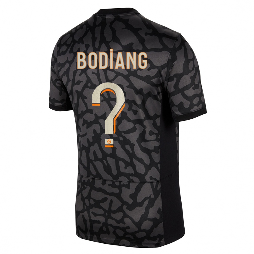 Men  Moutanabi Bodiang #0 Black Third Jersey 2023/24 T-Shirt Nz