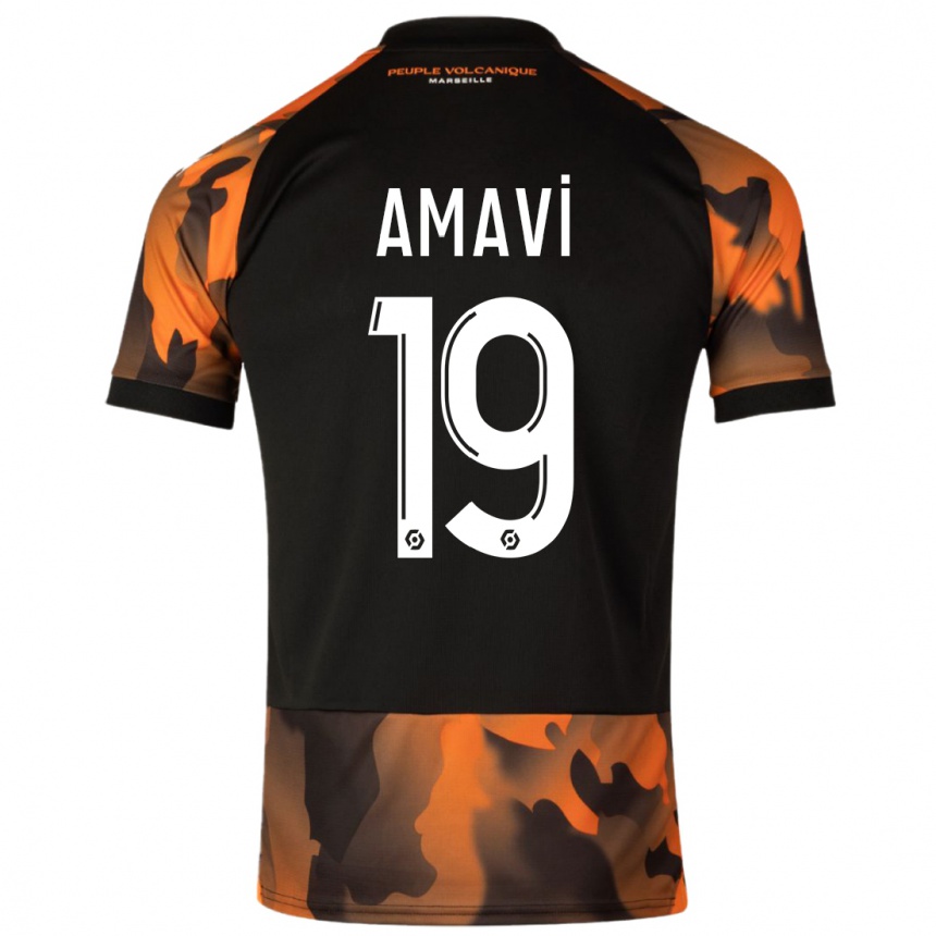 Men  Jordan Amavi #19 Black Orange Third Jersey 2023/24 T-Shirt Nz