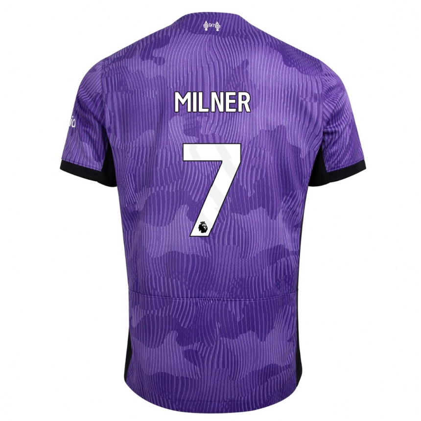 Women  James Milner #7 Purple Third Jersey 2023/24 T-Shirt Nz