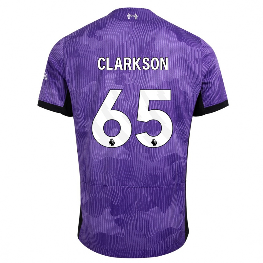 Women  Leighton Clarkson #65 Purple Third Jersey 2023/24 T-Shirt Nz