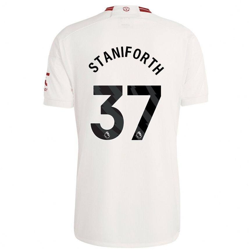 Women  Lucy Staniforth #37 White Third Jersey 2023/24 T-Shirt Nz