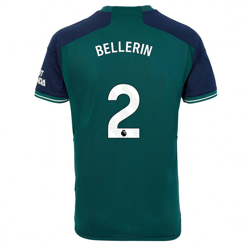 Women  Hector Bellerin #2 Green Third Jersey 2023/24 T-Shirt Nz