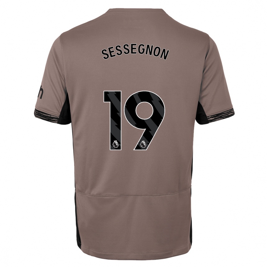 Women  Ryan Sessegnon #19 Dark Beige Third Jersey 2023/24 T-Shirt Nz