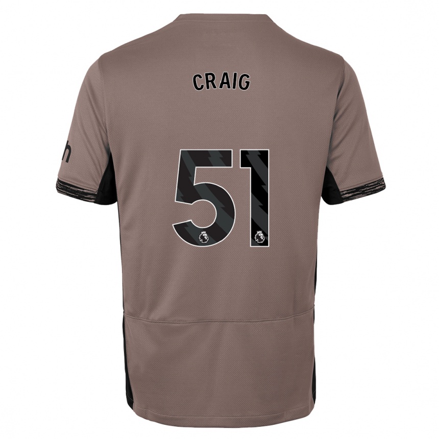 Women  Matthew Craig #51 Dark Beige Third Jersey 2023/24 T-Shirt Nz