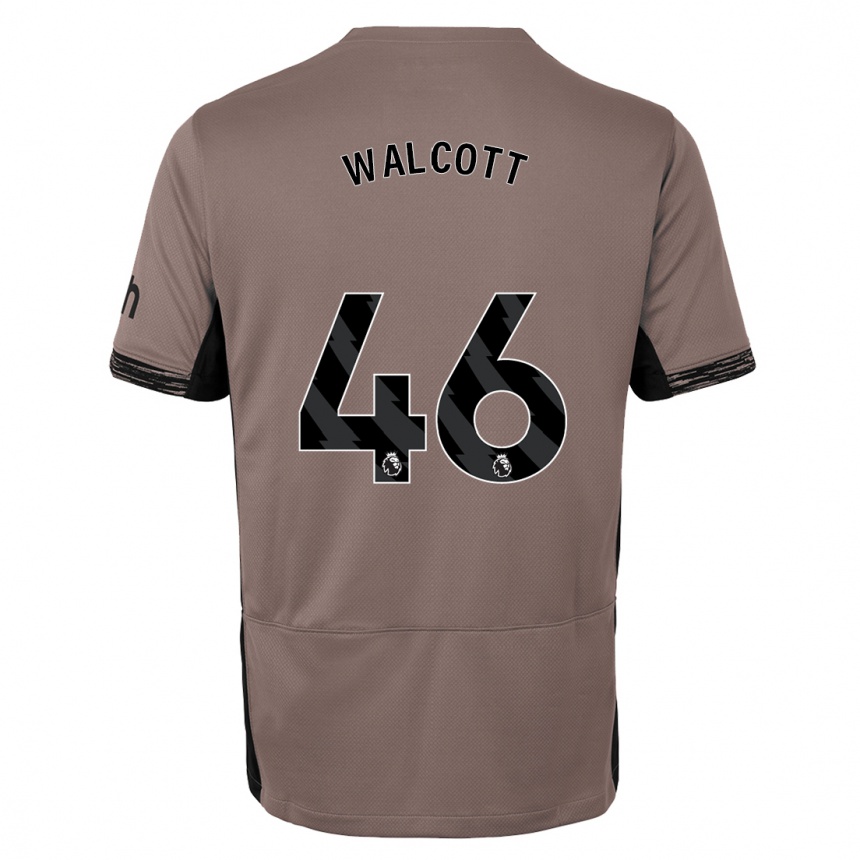 Women  Malachi Fagan Walcott #46 Dark Beige Third Jersey 2023/24 T-Shirt Nz