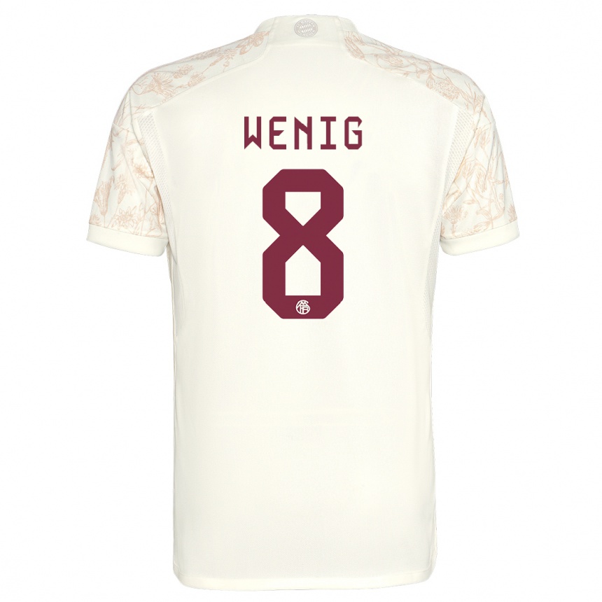 Women  Marcel Wenig #8 Off White Third Jersey 2023/24 T-Shirt Nz