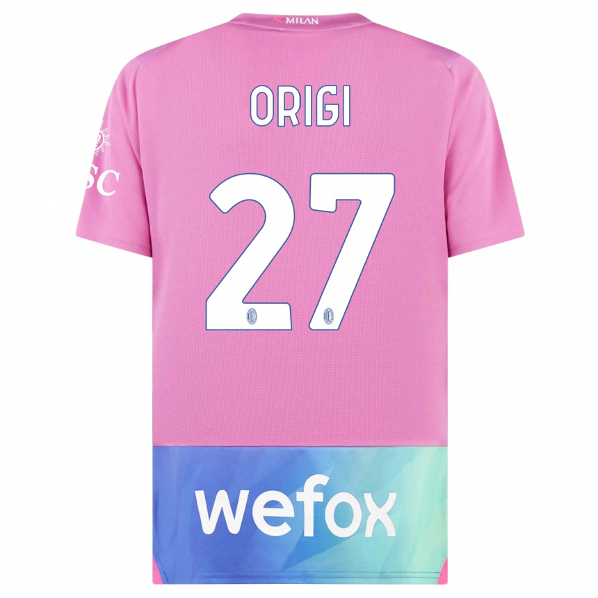 Women  Divock Origi #27 Pink Purple Third Jersey 2023/24 T-Shirt Nz