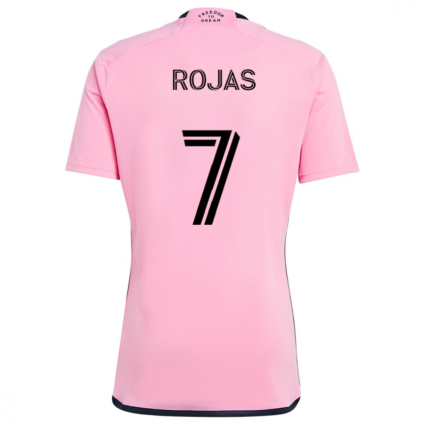 Kids Football Matías Rojas #7 Pink Home Jersey 2024/25 T-Shirt Nz