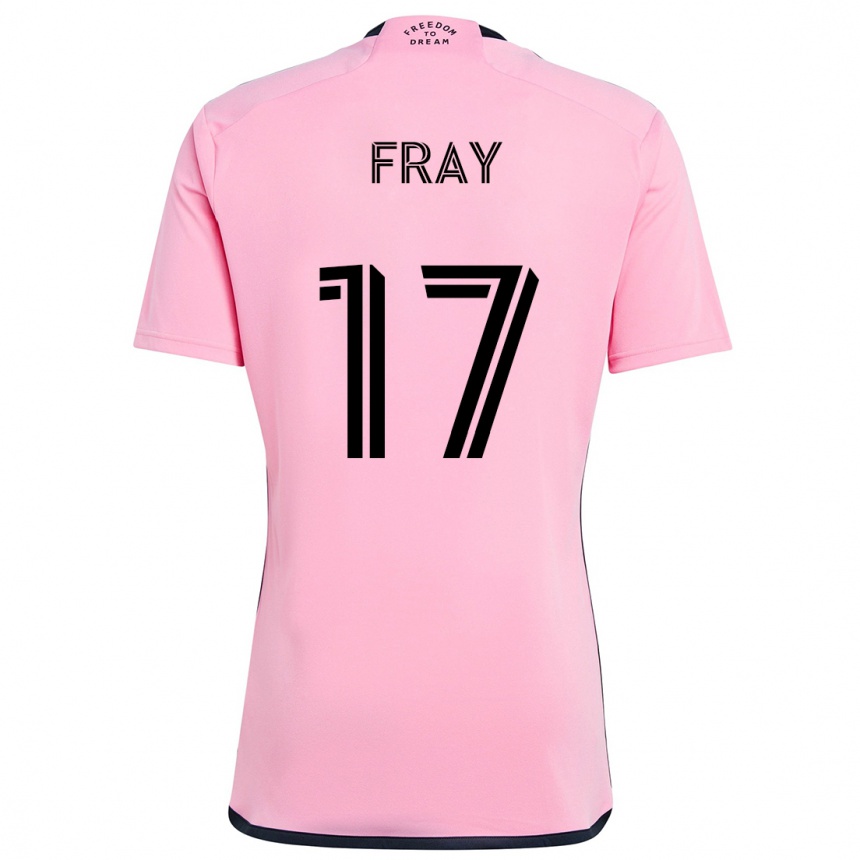 Kids Football Ian Fray #17 Pink Home Jersey 2024/25 T-Shirt Nz