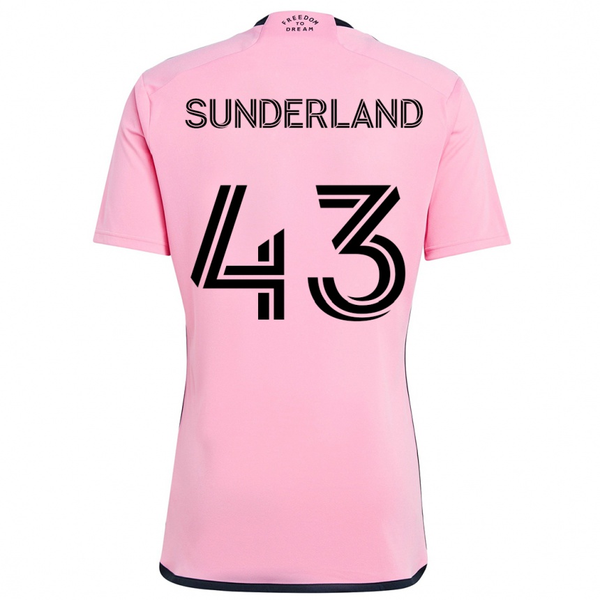 Kids Football Lawson Sunderland #43 Pink Home Jersey 2024/25 T-Shirt Nz