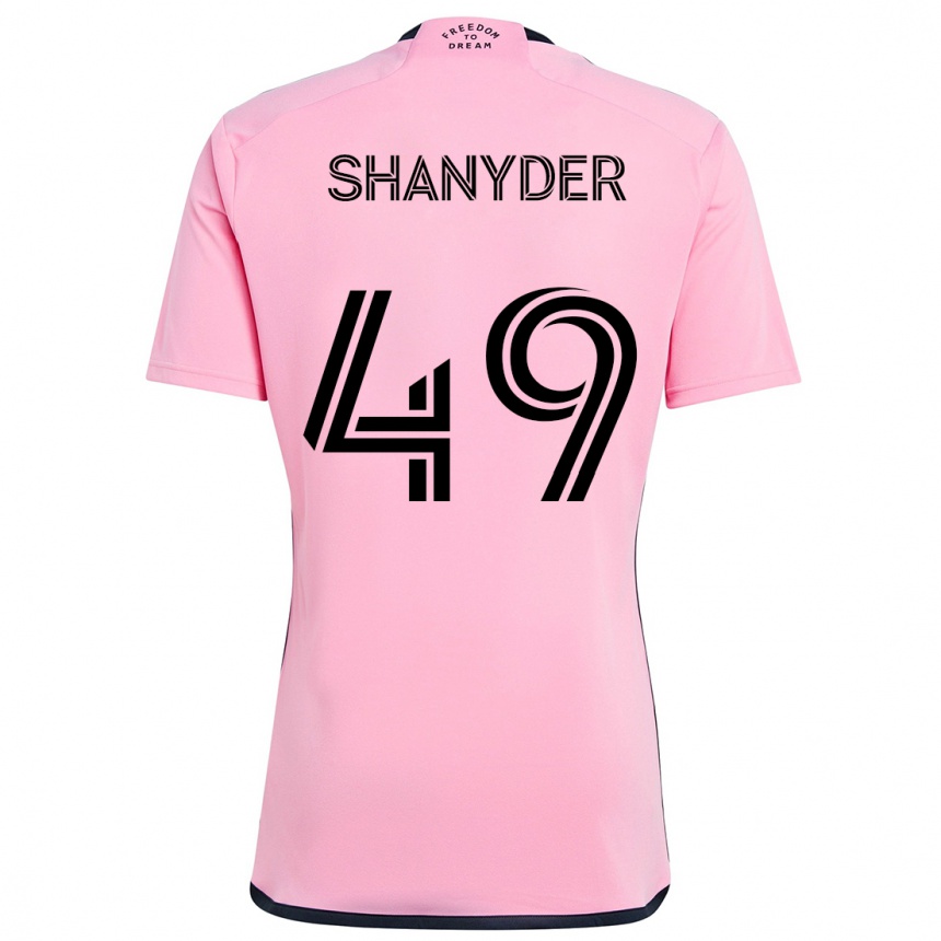 Kids Football Shanyder Borgelin #49 Pink Home Jersey 2024/25 T-Shirt Nz