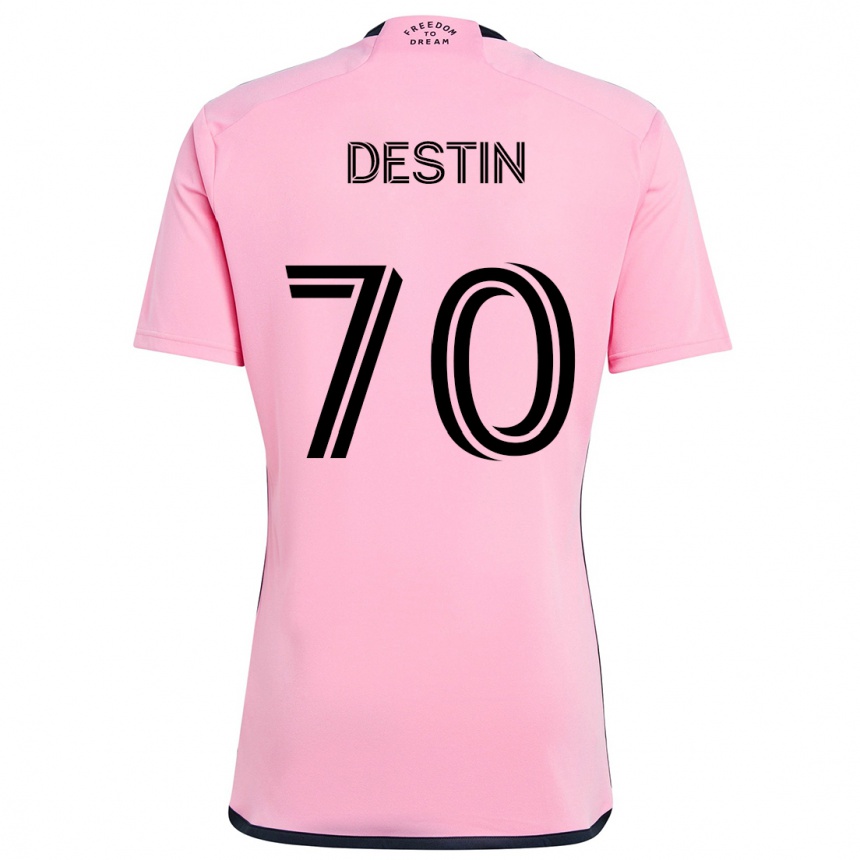 Kids Football Bryan Destin #70 Pink Home Jersey 2024/25 T-Shirt Nz