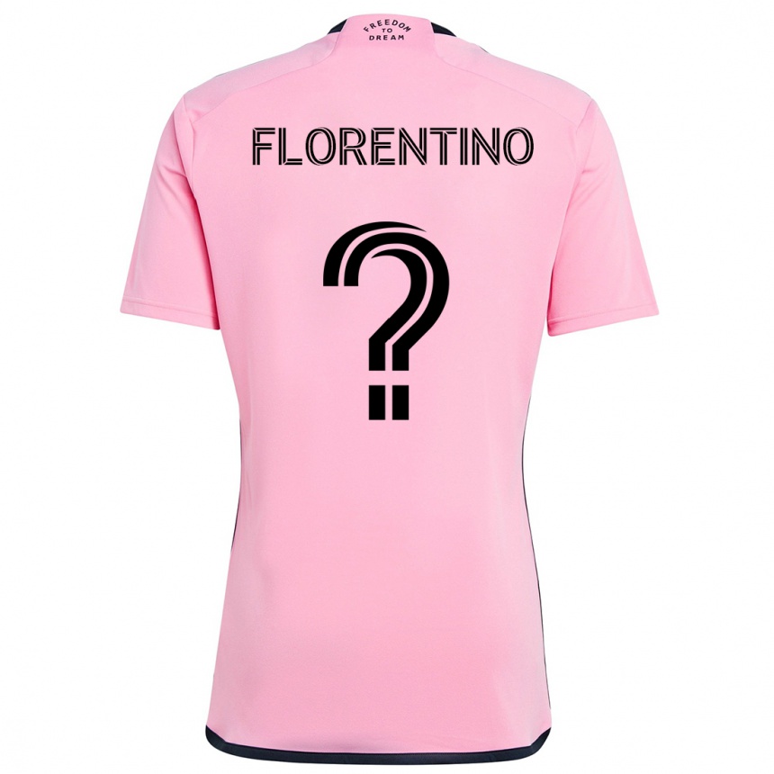 Kids Football Gabriel Florentino #0 Pink Home Jersey 2024/25 T-Shirt Nz