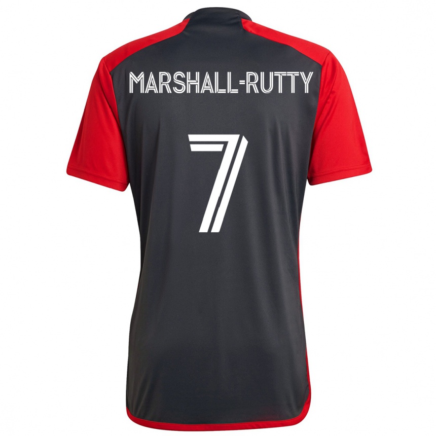 Kids Football Jahkeele Marshall-Rutty #7 Grayn Red Home Jersey 2024/25 T-Shirt Nz