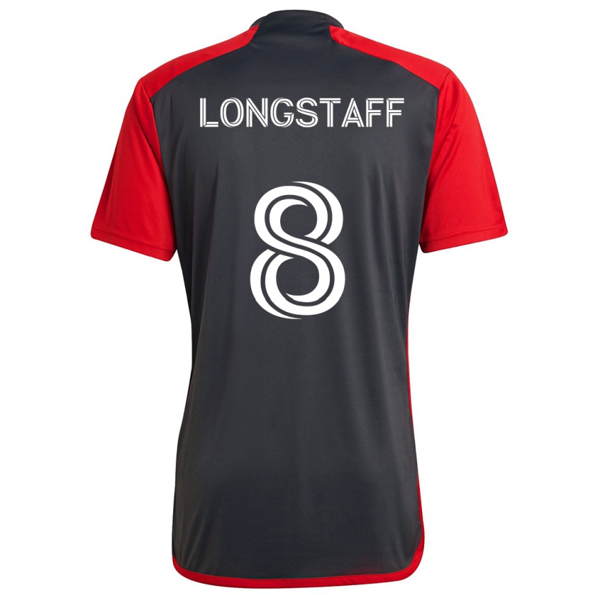 Kids Football Matty Longstaff #8 Grayn Red Home Jersey 2024/25 T-Shirt Nz