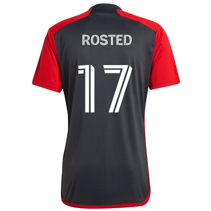 Kids Football Sigurd Rosted #17 Grayn Red Home Jersey 2024/25 T-Shirt Nz