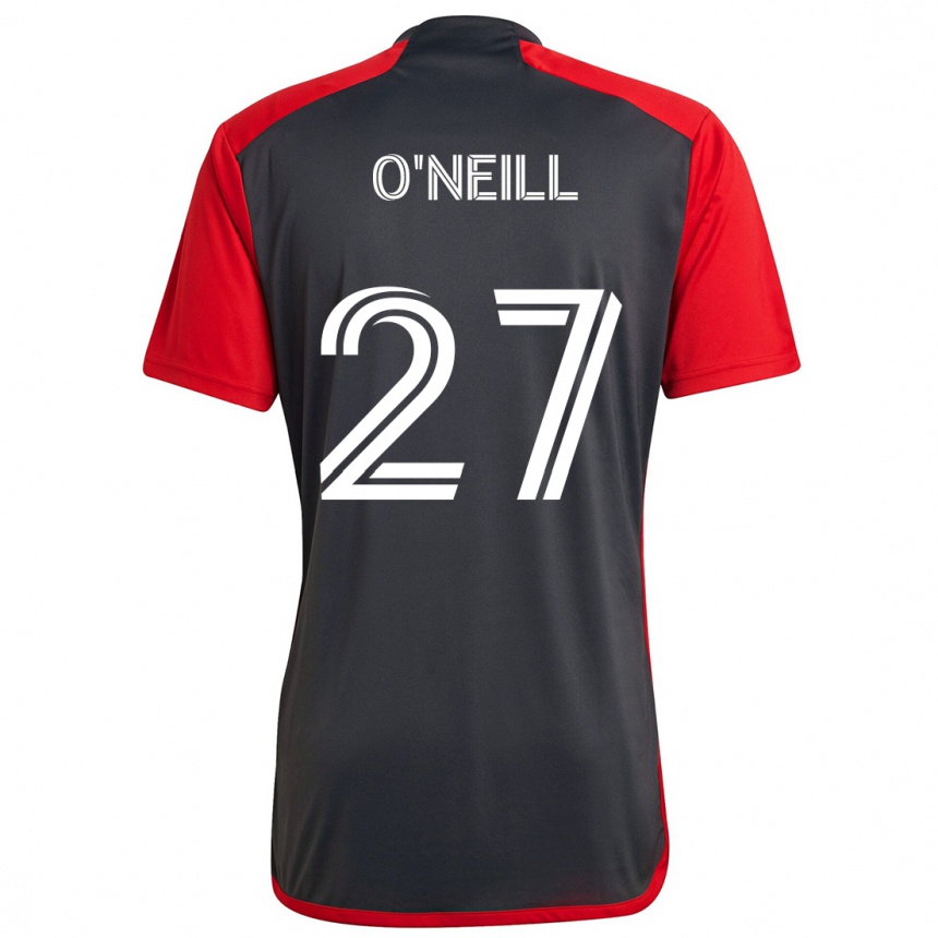 Kids Football Shane O'neill #27 Grayn Red Home Jersey 2024/25 T-Shirt Nz