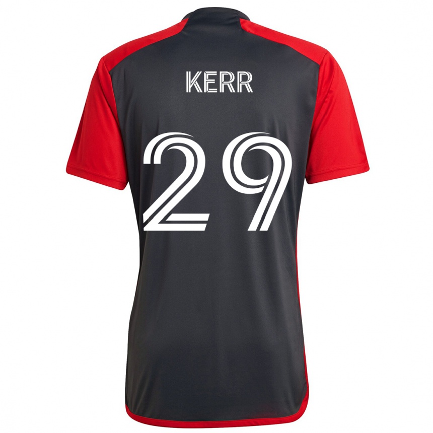 Kids Football Deandre Kerr #29 Grayn Red Home Jersey 2024/25 T-Shirt Nz