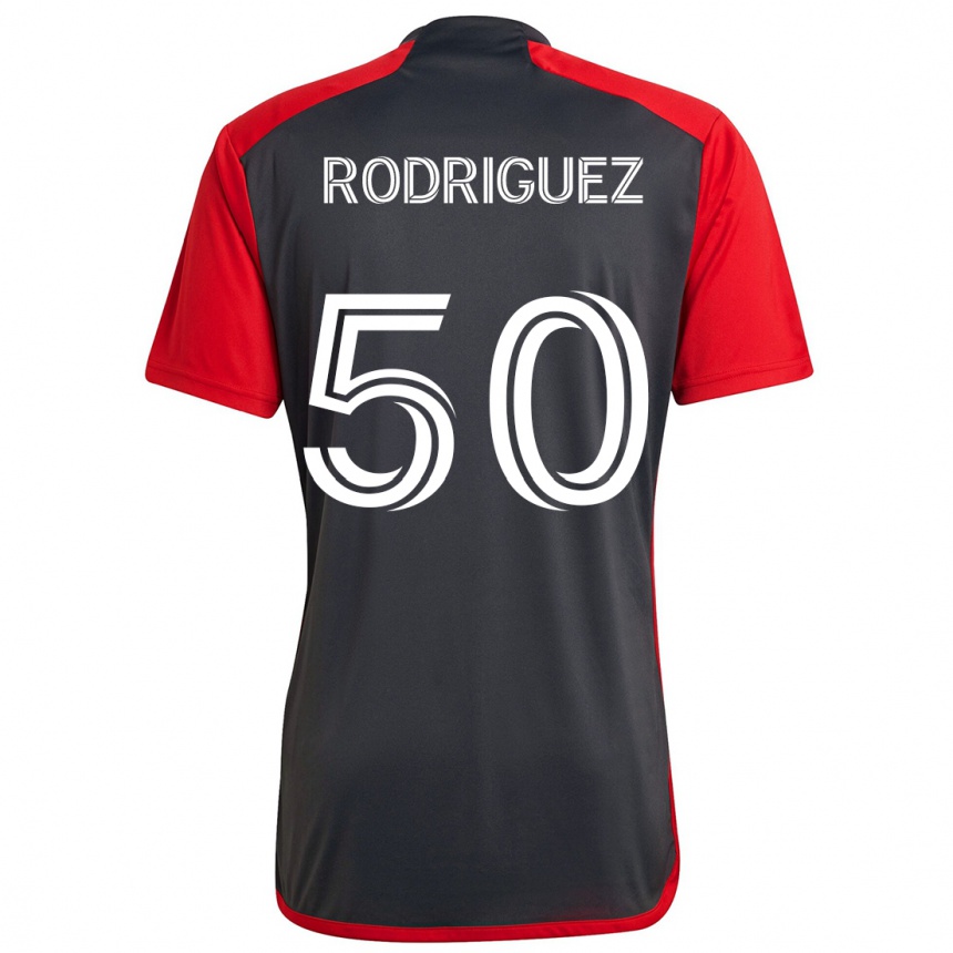 Kids Football Abraham Rodriguez #50 Grayn Red Home Jersey 2024/25 T-Shirt Nz