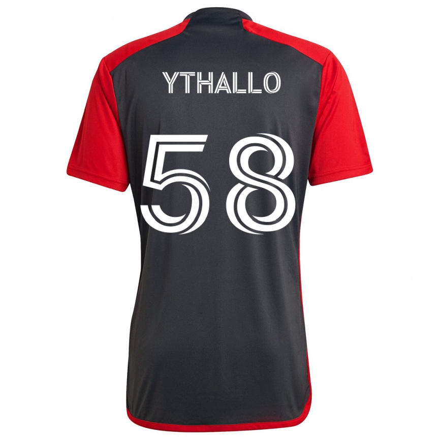 Kids Football Ythallo #58 Grayn Red Home Jersey 2024/25 T-Shirt Nz