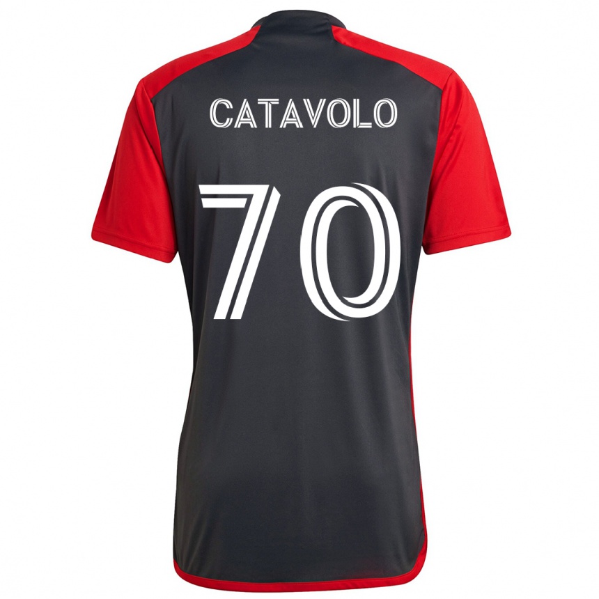 Kids Football Matthew Catavolo #70 Grayn Red Home Jersey 2024/25 T-Shirt Nz