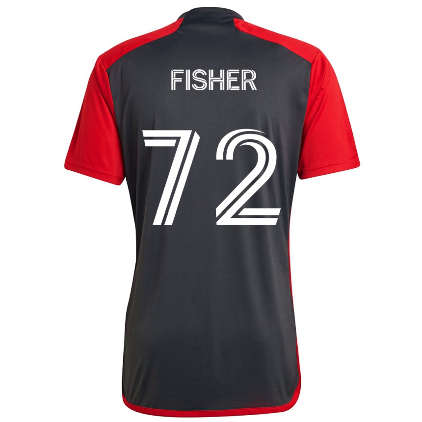 Kids Football Mark Fisher #72 Grayn Red Home Jersey 2024/25 T-Shirt Nz