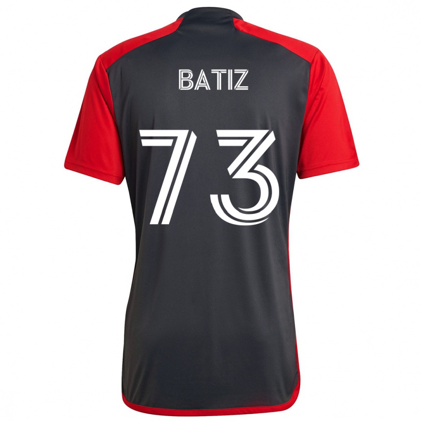 Kids Football Jesus Batiz #73 Grayn Red Home Jersey 2024/25 T-Shirt Nz