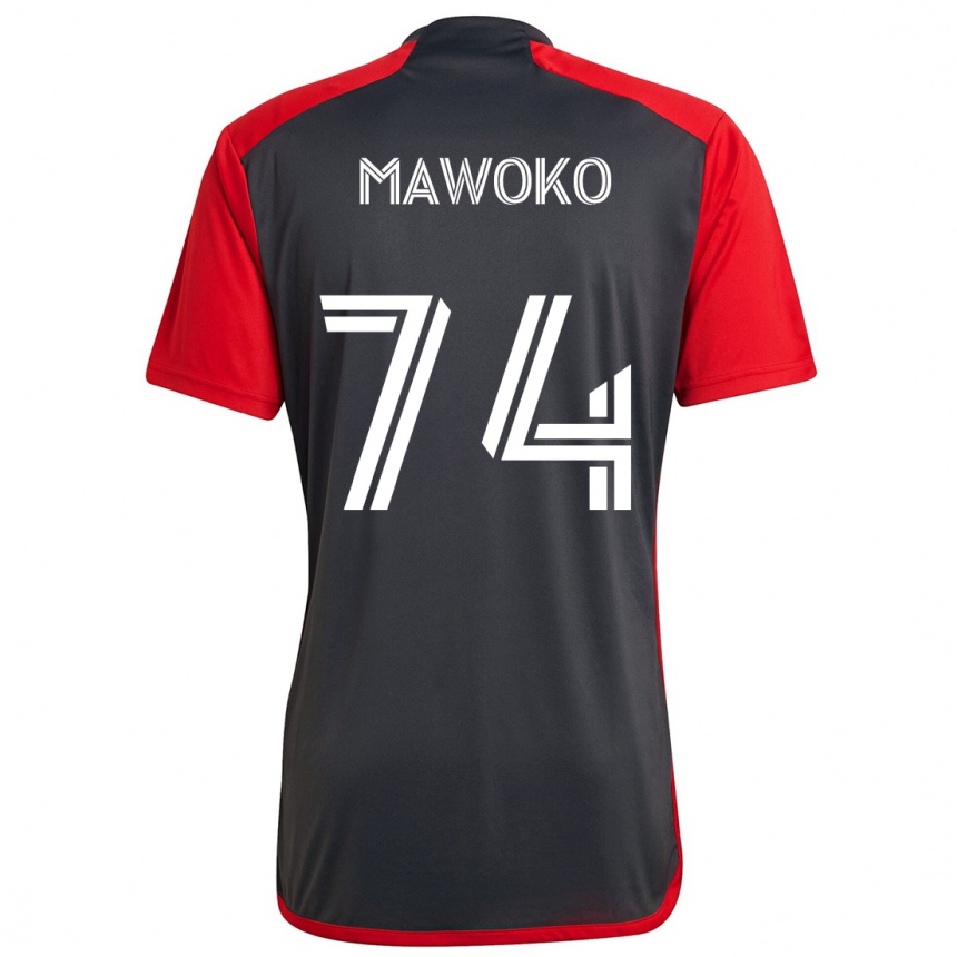 Kids Football Kundai Mawoko #74 Grayn Red Home Jersey 2024/25 T-Shirt Nz