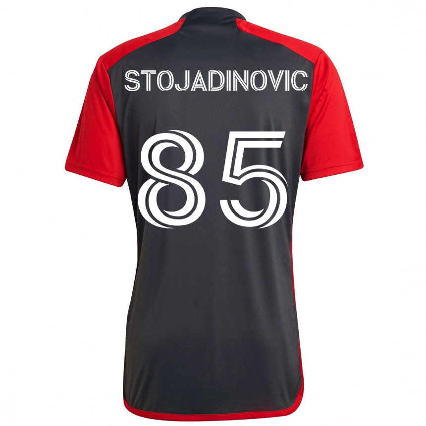 Kids Football Marko Stojadinovic #85 Grayn Red Home Jersey 2024/25 T-Shirt Nz