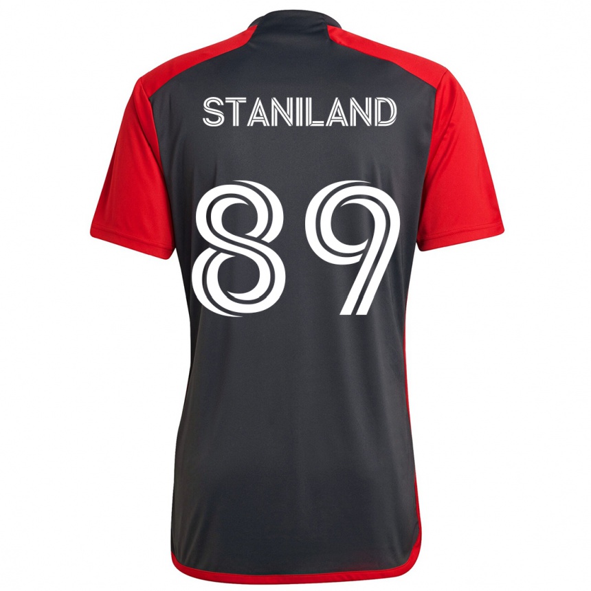 Kids Football Charlie Staniland #89 Grayn Red Home Jersey 2024/25 T-Shirt Nz