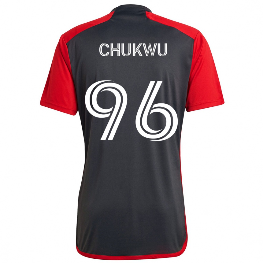 Kids Football Richard Chukwu #96 Grayn Red Home Jersey 2024/25 T-Shirt Nz