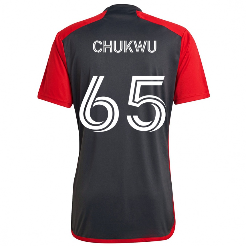 Kids Football Joses Chukwu #65 Grayn Red Home Jersey 2024/25 T-Shirt Nz