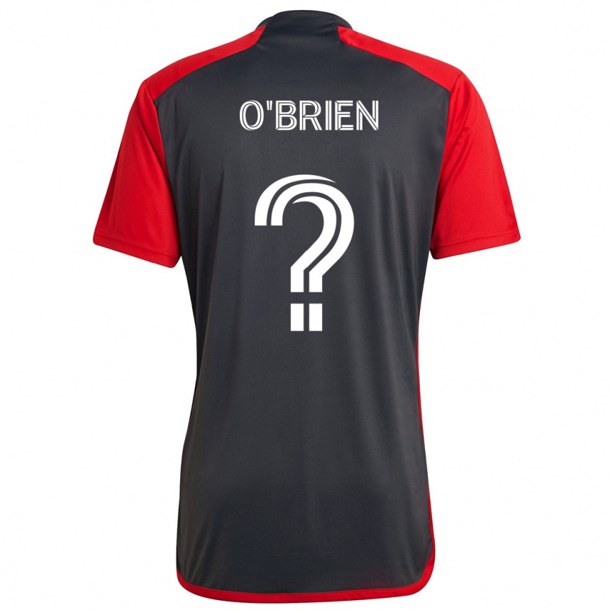 Kids Football Alexander O'brien #0 Grayn Red Home Jersey 2024/25 T-Shirt Nz