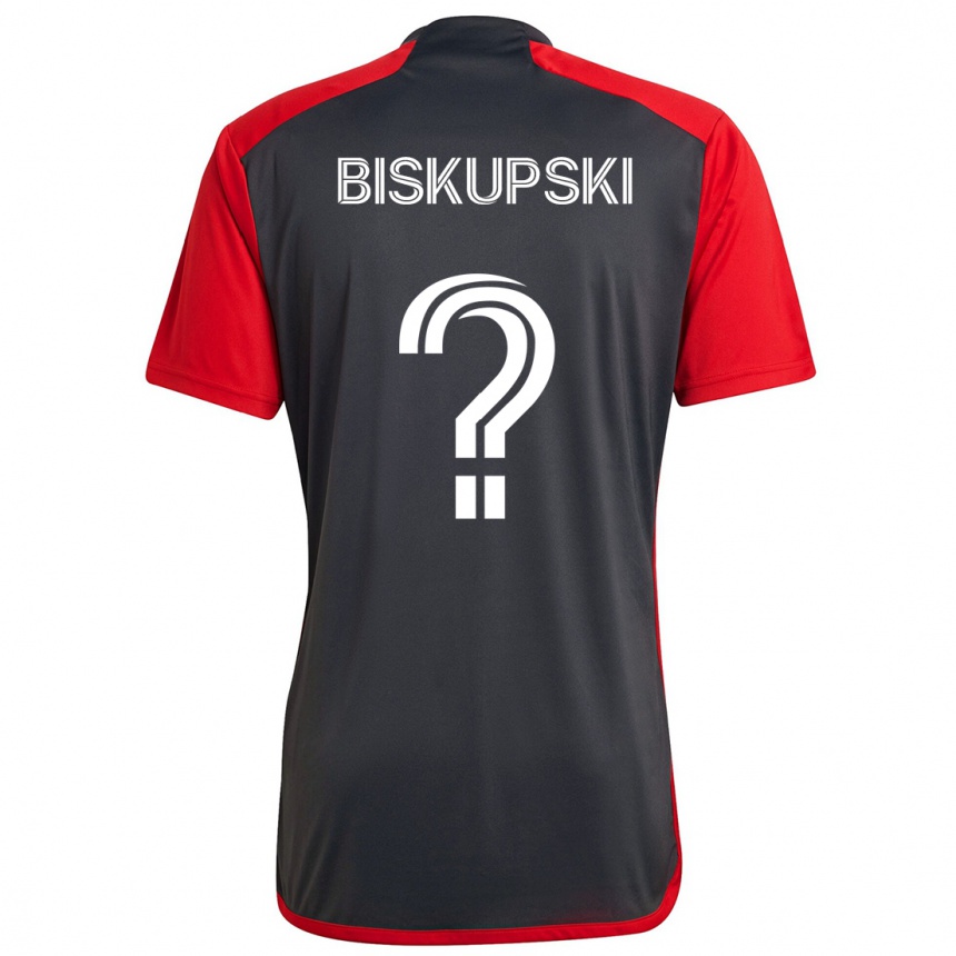 Kids Football Philip Biskupski #0 Grayn Red Home Jersey 2024/25 T-Shirt Nz