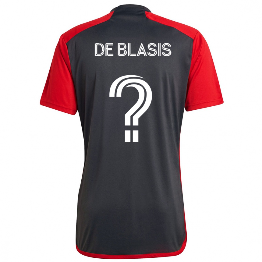 Kids Football Noah De Blasis #0 Grayn Red Home Jersey 2024/25 T-Shirt Nz