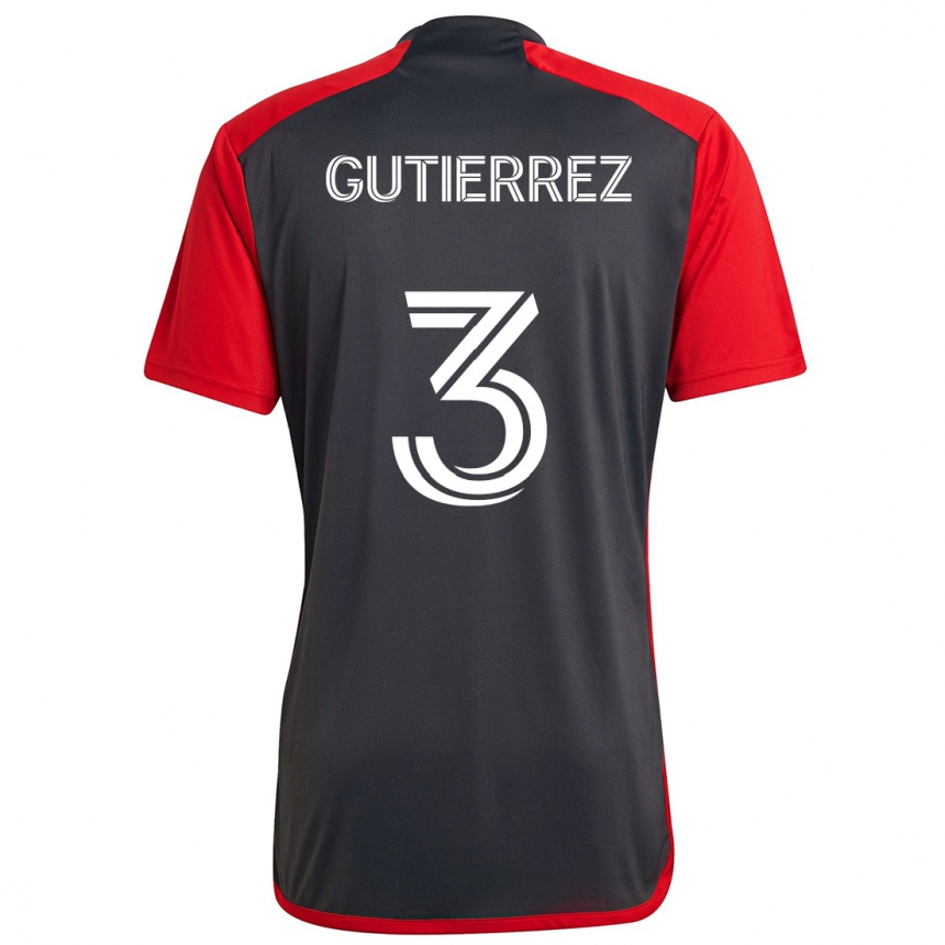 Kids Football Cristián Gutiérrez #3 Grayn Red Home Jersey 2024/25 T-Shirt Nz