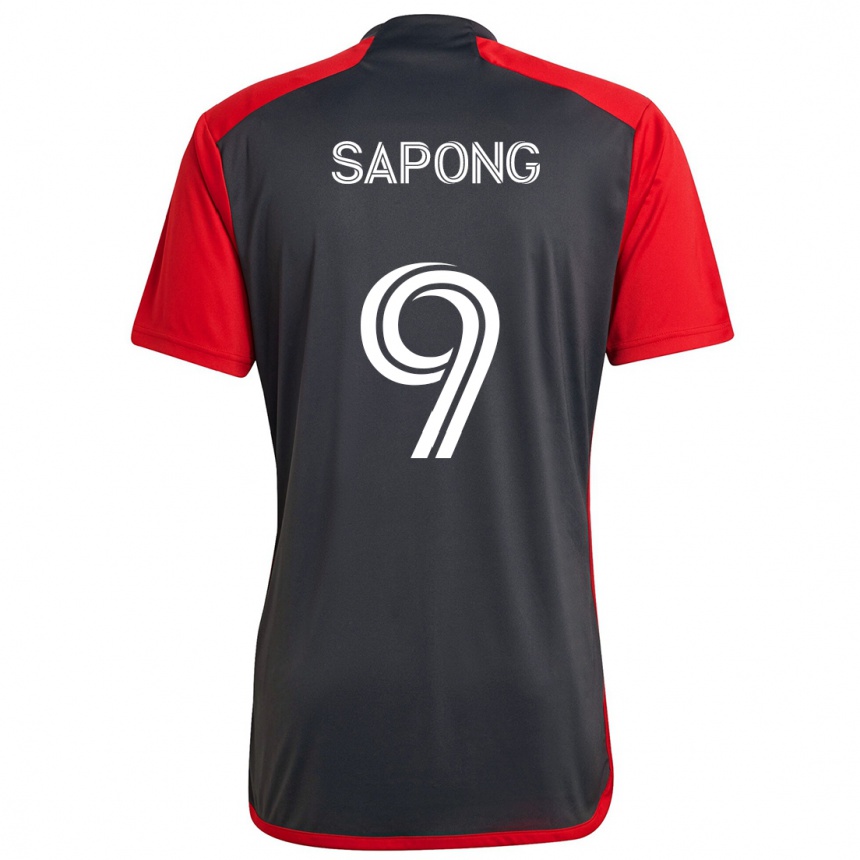 Kids Football C.j. Sapong #9 Grayn Red Home Jersey 2024/25 T-Shirt Nz