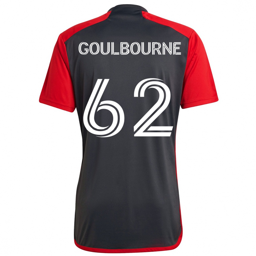 Kids Football Rohan Goulbourne #62 Grayn Red Home Jersey 2024/25 T-Shirt Nz