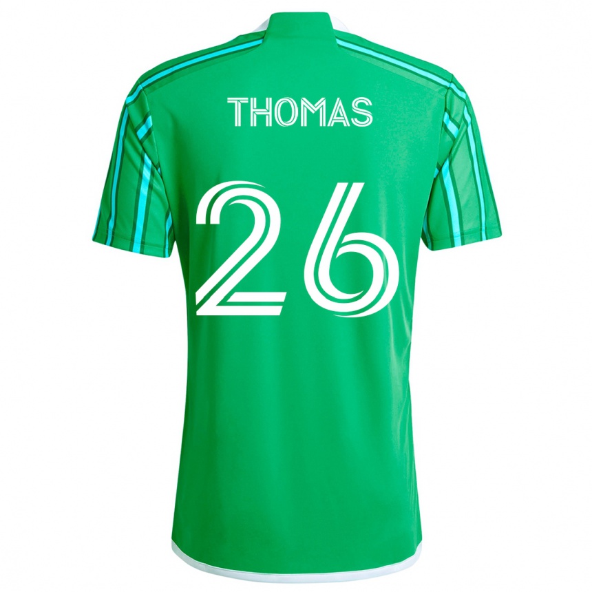 Kids Football Andrew Thomas #26 Green White Home Jersey 2024/25 T-Shirt Nz