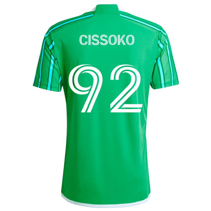 Kids Football Abdoulaye Cissoko #92 Green White Home Jersey 2024/25 T-Shirt Nz